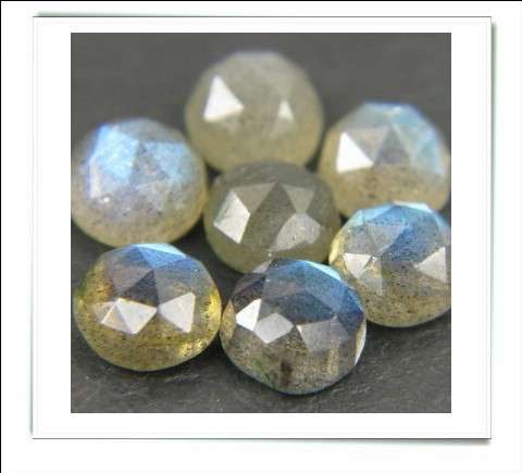 GEMZONE - Natural Labradorite Round Facets - 2.22cts avg. each - 27 on offer