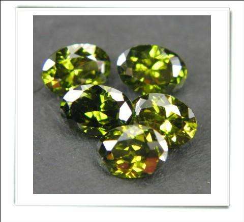 GEMZONE - Created Peridot Oval Facets - 1.18cts avg. each - 76 pcs on offer!