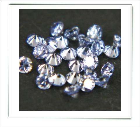 GEMZONE - Created Tanzanite Round Facets - 0.06cts avg. each - 176 pcs on offer!