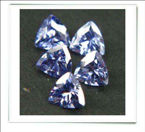 GEMZONE - Created Tanzanite Trillion Facets - 0.75cts avg. each - 58 pcs on offer!