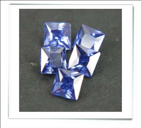 GEMZONE - Created Tanzanite Square Facets - 0.58cts avg. each - 123 pcs on offer!