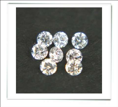 CLEARANCE SALE - White CZ  Round Facets - 0.06cts avg. each - 90 pcs on offer!