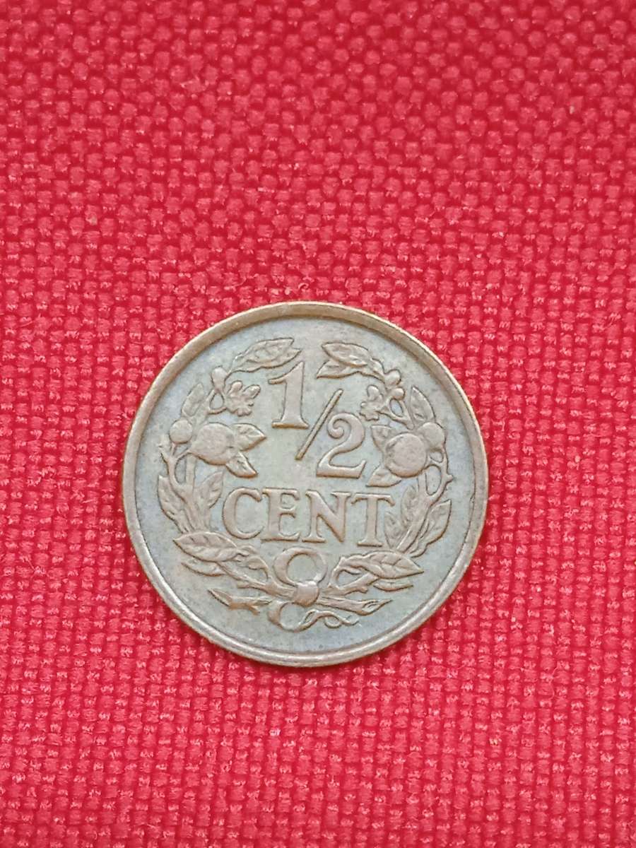 1937 NETHERLANDS HALF CENT