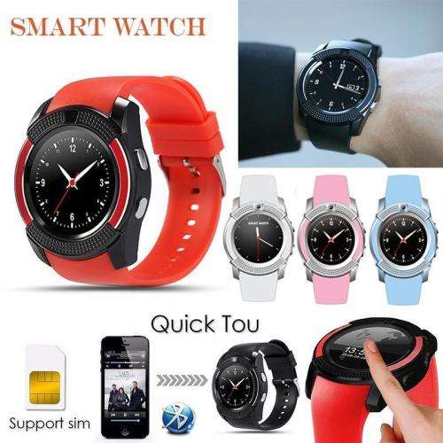2017 hot selling V8 Wireless Smart Watch Phone Touch Bluetooth SIM TF Slot Health For IOS Android