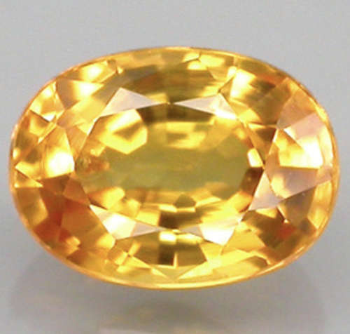 G.I.S.A. CERTIFIED 0.69CT SAPPHIRE  Vivid Yellowish Orange, VS