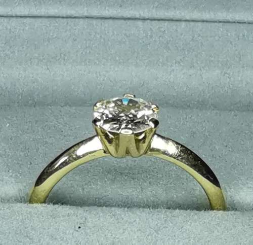 0.675ct Diamond engagement ring, 18ct White Gold * ROUND BRILLIANT Cut Diamond J VS *