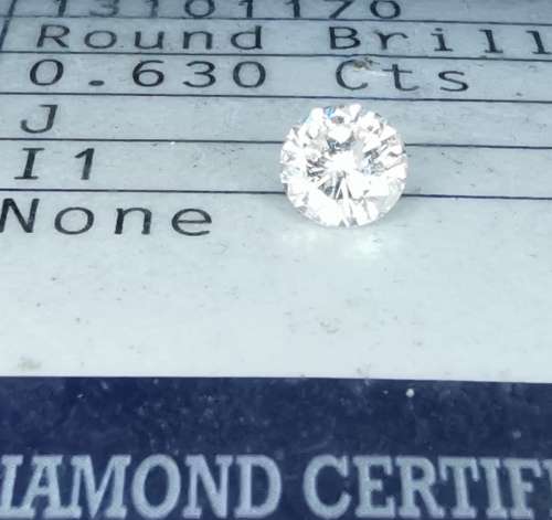 * Diamond *   0.630CT Diamond [ EGL Certified ] Round Brilliant Cut  J I1