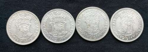 Lot of 4 x 2,5 Shilling half crowns (1954-1958)