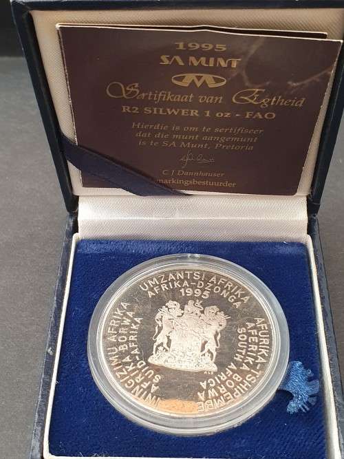 1oz Silver R2 coin 1995 - FAO