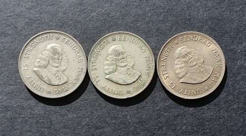 Lot of 3 20c coins 1962, 1963 and 1964 (50% silver)