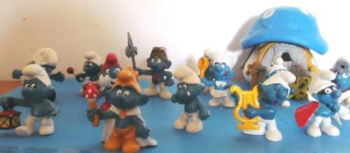 13 Smurfs + One Smurf House