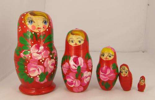 Matryoshka Babushka Handmade 5 pc