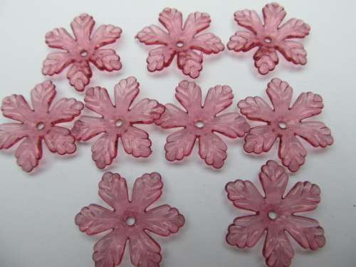 Acrylic Shapes Flower Shape Purple 24mm