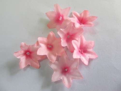 Fabric Embellishments, Flower, Pink, 20mm, 4pc