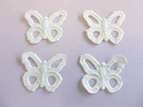 Embellishments Paper Butterfly White 25mm x 29mm