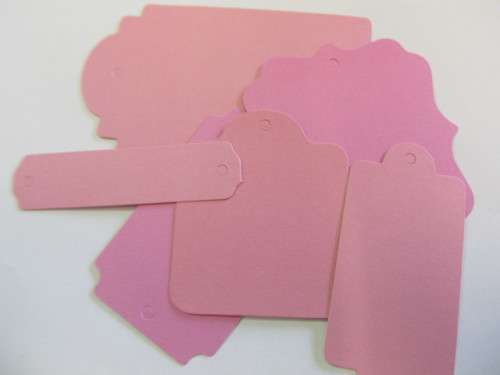 Paper Crafts Scrapbooking And Card Making Tag Set Pink 6pc