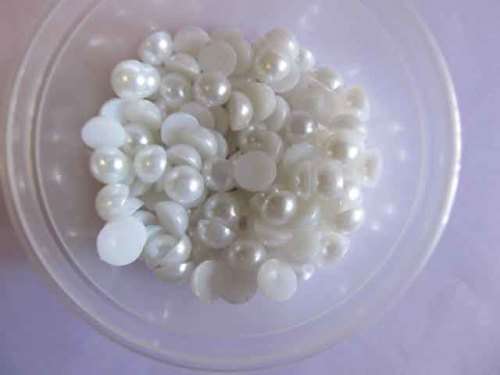 Rhinestones Pearl Halfround White 8mm