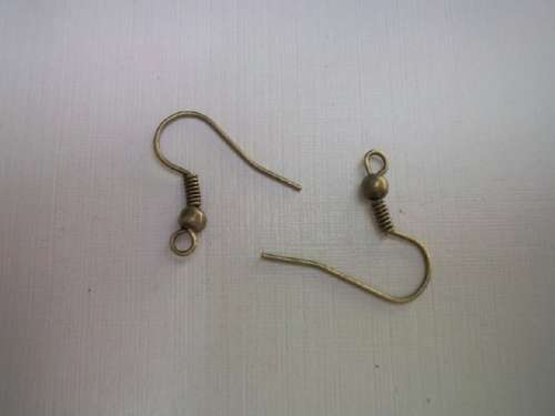 Findings, Earrings, Shepherds Hook, Bronze, ±50pc