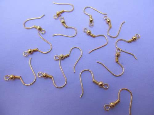Findings, Earrings, Shepherds Hook, Gold Colour, ±50pc, 9.8gr