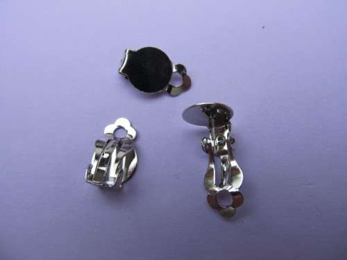 Findings Earrings Clip-on Nickel 8pc / 4 pairs