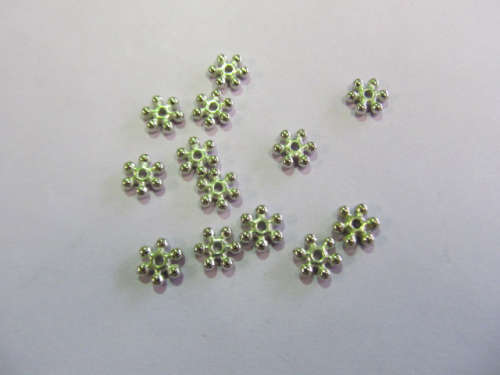 Findings Spacers Daisy Rhodium Plated  Acrylic Nickel 7mm
