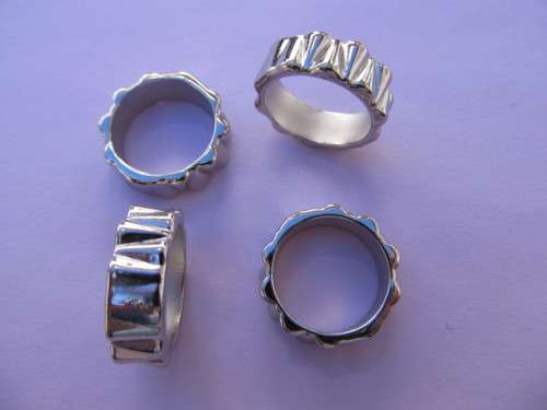 Findings Spacers Ring Rhodium Plated  Acrylic Nickel 22mm x 7mm 6pc