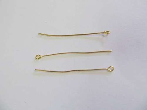 Findings, Eyepin, Gold, 50mm, ±100pc