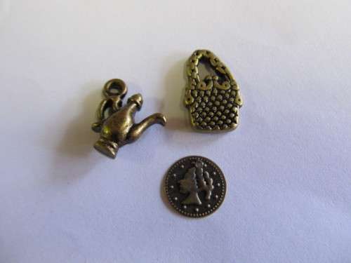 Mixed Charms, Bronze, 3pc