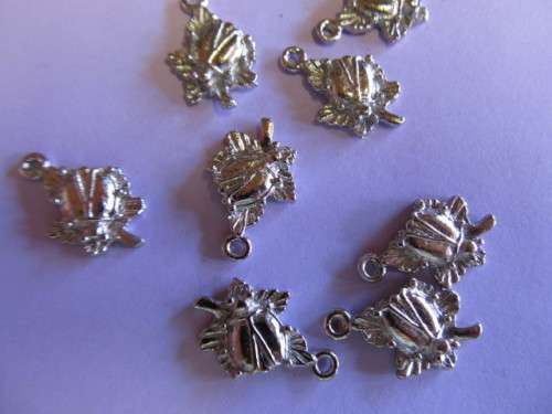 Charms, Ladybug, Metal, Nickel, 19mm, 5pc