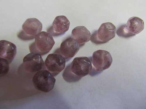Glass Beads, Indian Beads, Faux Facetted, Light Grape, 6mm, ±14pc