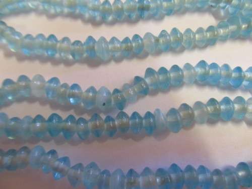 Glass Beads Indian Rondelle Turquoise ±5mm ±20pc