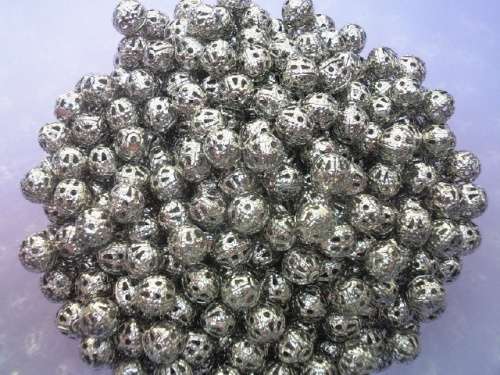 Metal Beads Filigree Bail Nickel 6mm ±40pc
