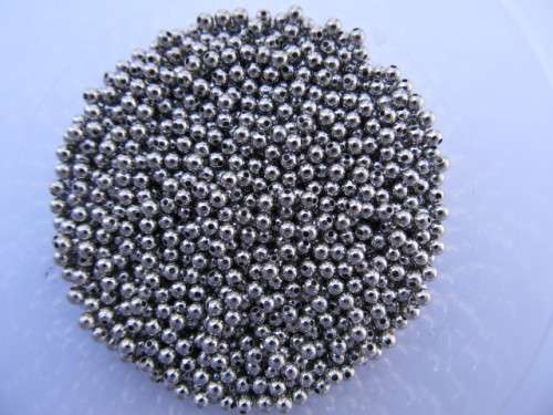 Metal Beads, Nickel, Round, 2mm, ±50PC