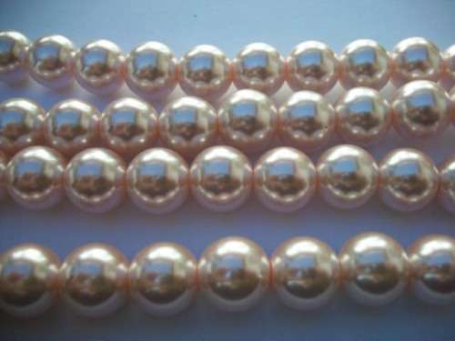 Glass Pearls Shiny Pink 16mm 16pc