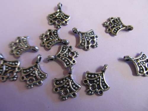 Findings, End Pieces, 3 to 1, Acrylic, Nickel, 18mm x 14mm, 4pc