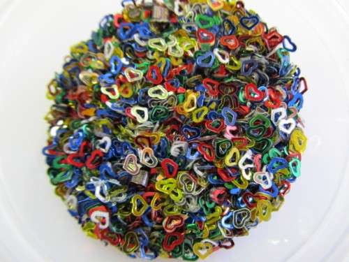 Sequins, Shapes, Heart, Mixed Colours, 3mm, ±300pc