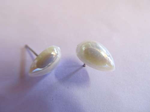 Earrings Stud Round Silver 8mm