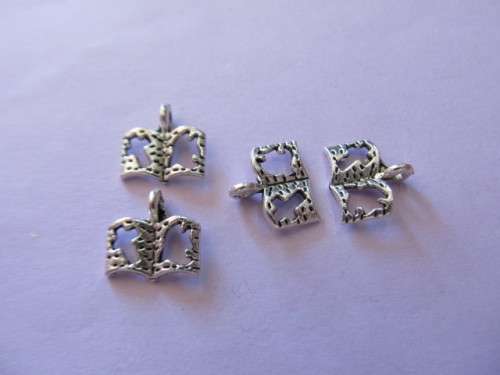 Charms, Bible, Nickel, 11mm, 4pc