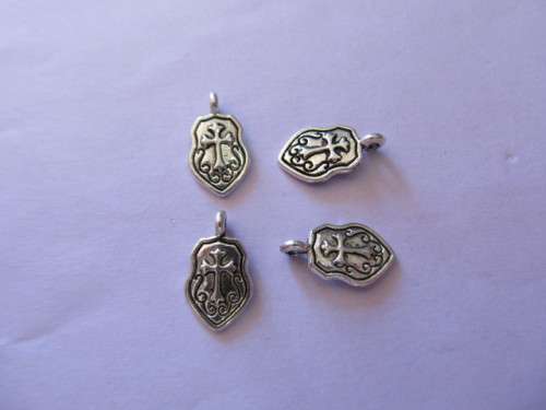 Charms Shield Of Faith Nickel 15mm x 9mm