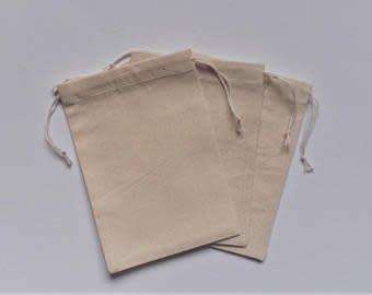 Utility Bag Draw String Close Hardwearing Durable Fabric Natural Colour 470mm x 250mm