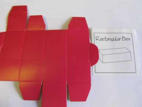 Gift Box Unfolded Cerise Pink 75mm x 30mm