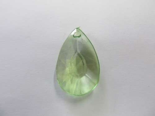Pendant, Teardrop, Acrylic, Green, 26mm, 1pc