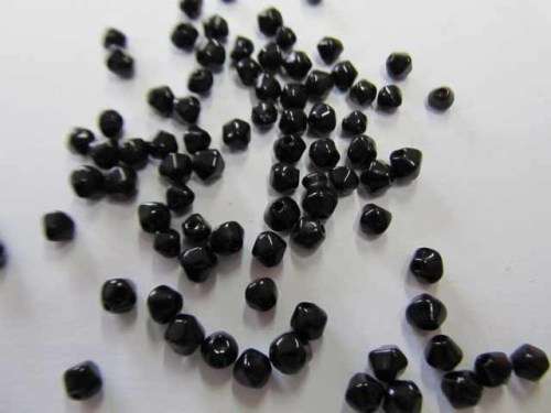 Glass Beads, Other, Black, 4mm (sizes may vary slightly) ±60pc