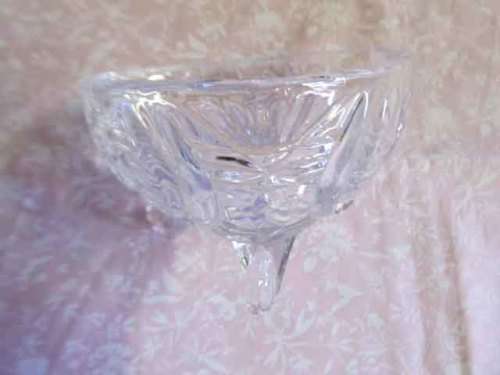Candy Bowl, Triangle Shape, Clear Glass, 65mm x 110mm 1pc