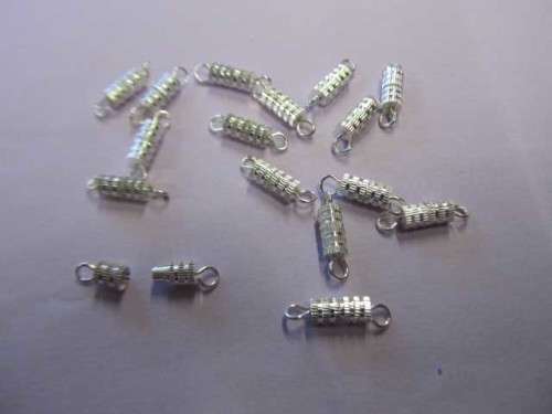 Findings, Clasp Silver Colour, Screw Clasp, 8mm, 5pc