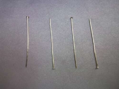 Findings, Headpins and Eyepins, Nickel, 40mm, ±50pc