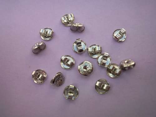 Earring, Nickel, Butterfly Back, ±20pc