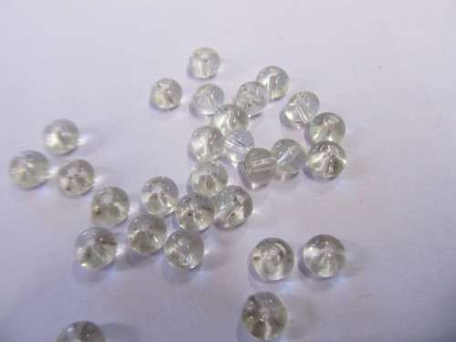 Glass Beads, Plain, Rondelle, Clear, 5mm x 8mm, ±25pc