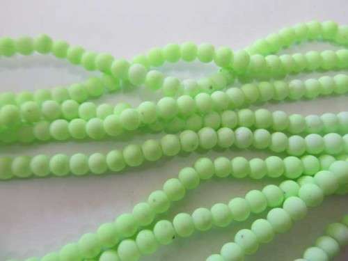 Glass Beads, Plain, Round, Matt Shades Of Green, 4mm, ±100pc