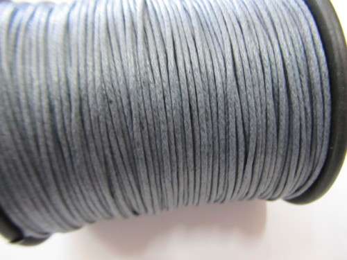 Stringing Material, Wax Cord, Grey, Sold Per Meter